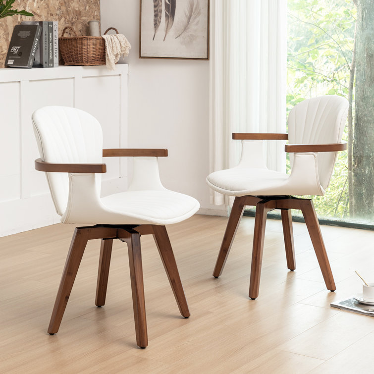 Oliver Karez Upholstered Swivel Dining Chair & Reviews Wayfair